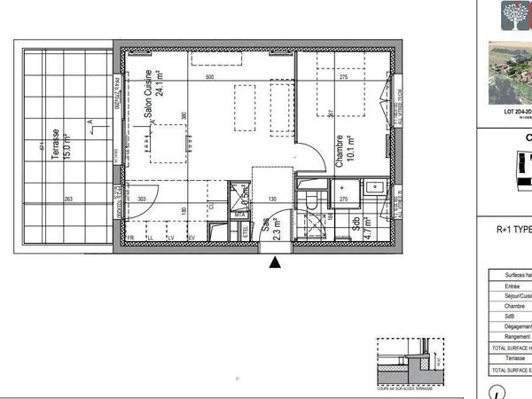 Appartement 2 pièces 41 m² 