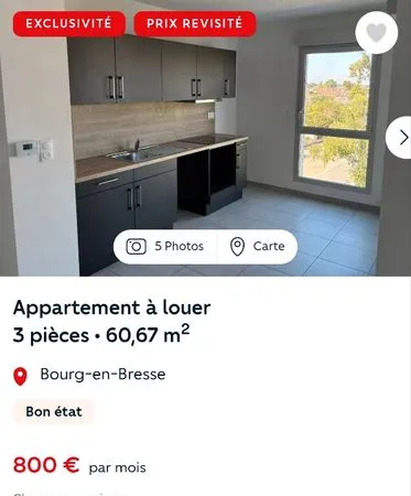 Appartement à louer bourg en bresse 