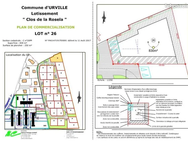 Terrain 832 m² URVILLE 