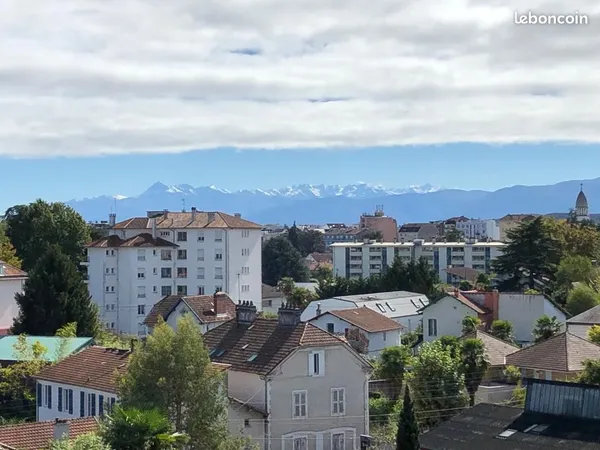 T3 meublé 80m², traversant, vue Pyrénées, quartier Saint Joseph, avenue de Montardon, paisible 