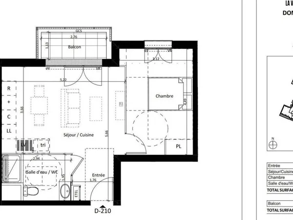 Appartement 2 pièces 40 m² 