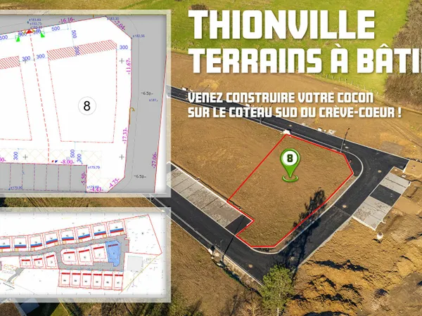 Terrain à bâtir Thionville 587 m2 lot n°8 