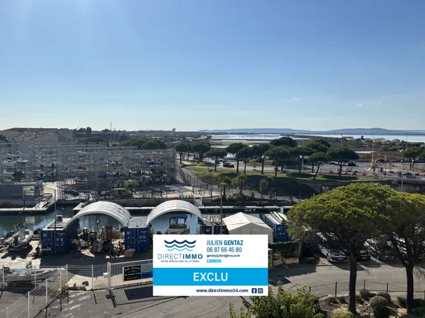 CARNON-PLAGE STUDIO CABINE AVEC LOGGIA VUE ETANGS + PARKING 