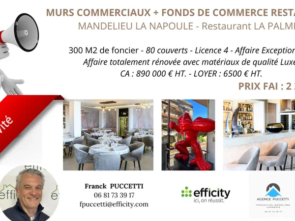 Fonds de commerce 300 m² 