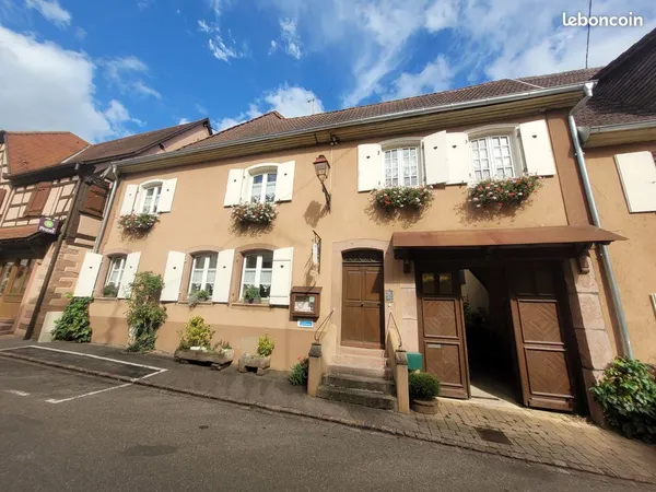 Maison de charme à Beblenheim - 9 pièces dont 6 chambres - gîtes - cour intérieure 