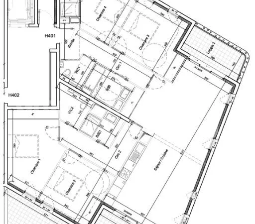 Bel appartement P5 avec grande terrasse et parkings -- Résidence sécurisée 
