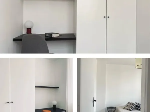 Chambre dans colocation repensée par architecte 