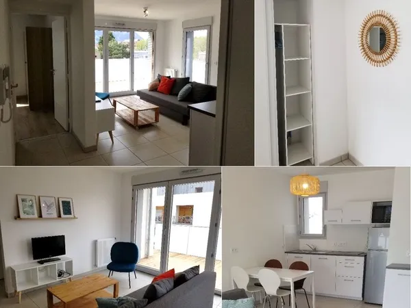 Appartement T2 Berriat Europole meublé, grand balcon, parking 
