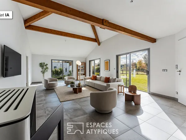 Maison contemporaine à coté de l'océan 