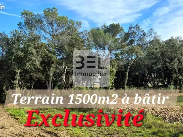 Terrain 1500 m² Vénéjan 