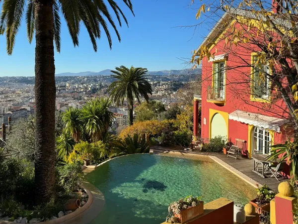 NICE MONT BORON - VILLA BELLE EPOQUE DE 220M² A VENDRE - PISCINE A DEBORDEMENT - VUE PANORAMIQUE - 