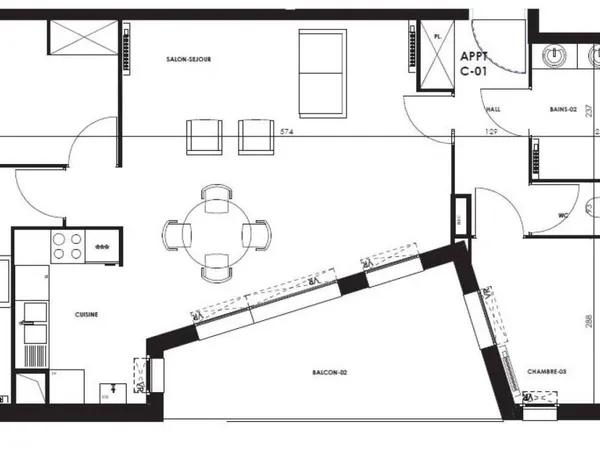 Appartement 4 pièces 86 m² 