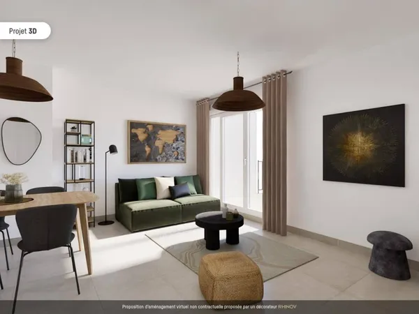 Appartement 2 pièces 43 m² 