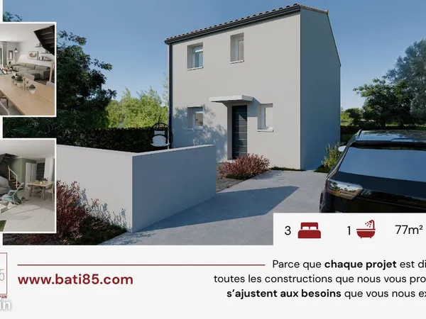 Maison 77 m² Geneston 
