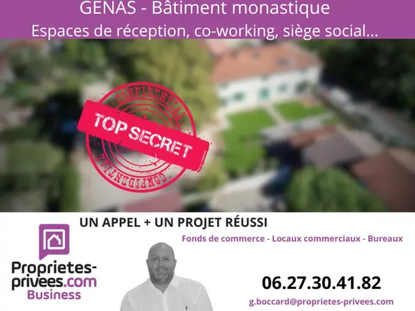 69740 GENAS - Murs commerciaux 580 m², Terrain 1.281 m² 