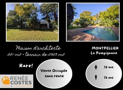 Vente en nue propriété - F72-H74 ans - MONTPELLIER (34000) 