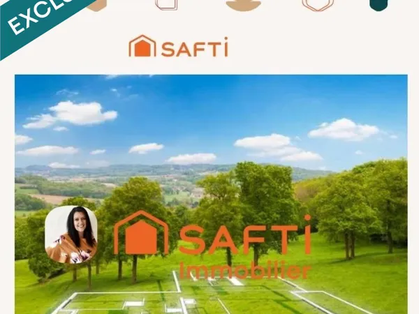 Terrain à bâtir en seconde ligne avec projet maison R+1 