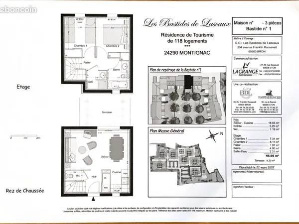 Appartement 3 pièces 46 m² 