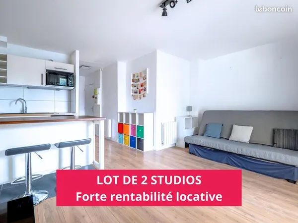Studio 2 pièces 44 m² 
