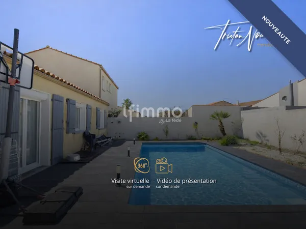 Maison de plain pied - 3 faces - 95 m2 - Piscine - Elne 