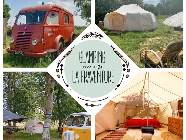 Ongère unique avec glamping (hébergements insolites) et vue à perte de vue en France centrale 