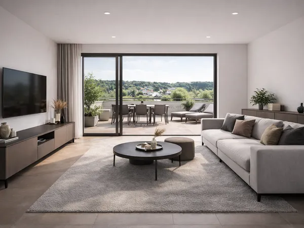 Grand 3 pièces en attique avec grande terrasse 