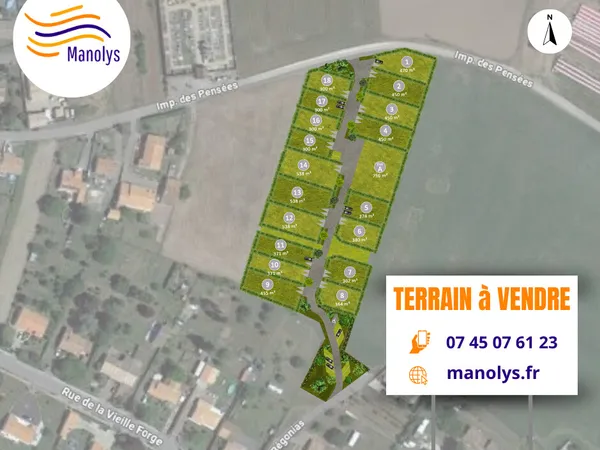 Terrain en lotissement 378 m² 