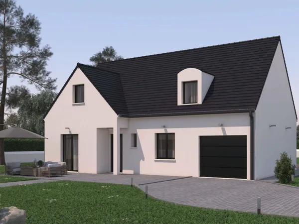 Projet de construction d'une maison 105.34 m² avec terrain à LES BREVIAIRES (78) 