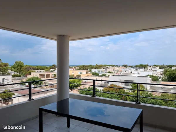 T2 le Paraïso Carnon plage : terrasse et garage 
