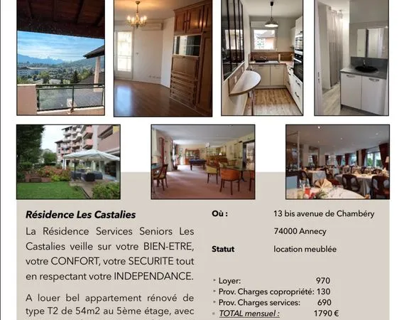 Location appartement meublé Annecy centre 