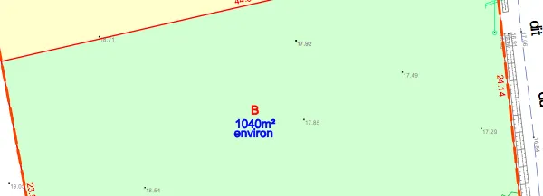 Terrain en individuel 1040 m² 