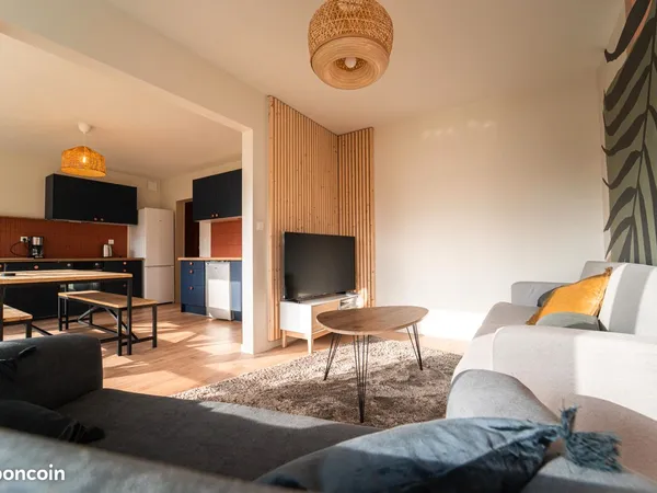Chambre avec salle d'eau privative colocation haut de gamme 