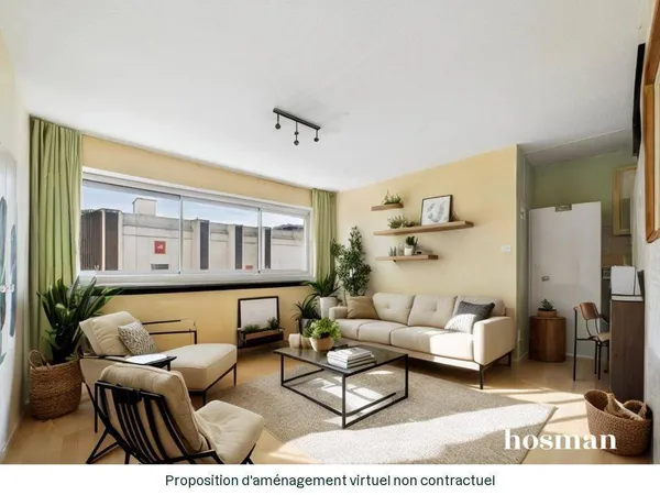 Appartement 2 pièces 38 m² 