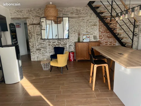 Maison meublée, 300m mer, 4ch, 4sdb 