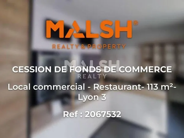 Fonds de commerce 113 m² 