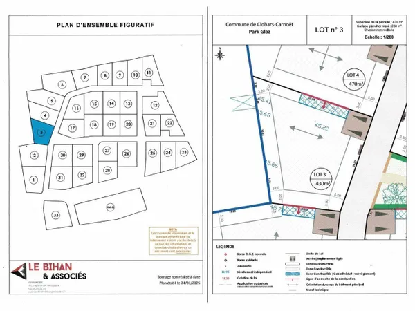 Terrain 430 m² 