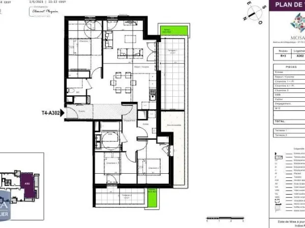 Appartement 4 pièces 87 m² 