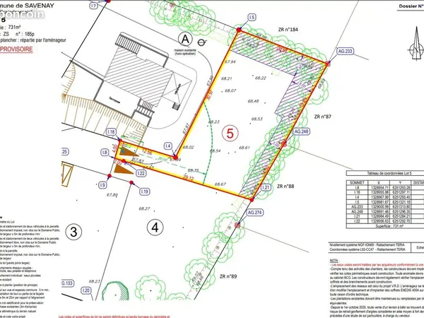 Terrain 731 m² Savenay 