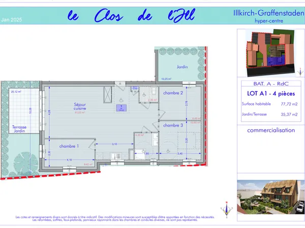 Appartement 4 pièces 77 m² 