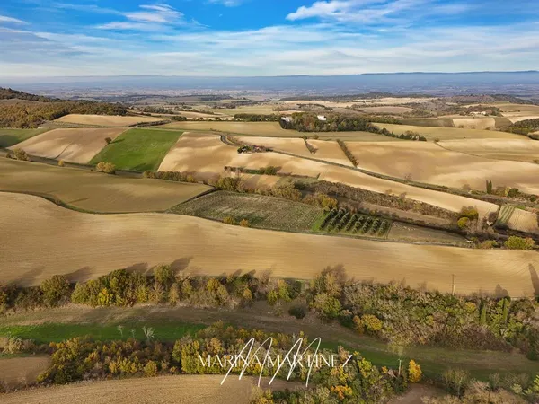 Terrain plat et arboré vue dégagée à La Cassaigne 