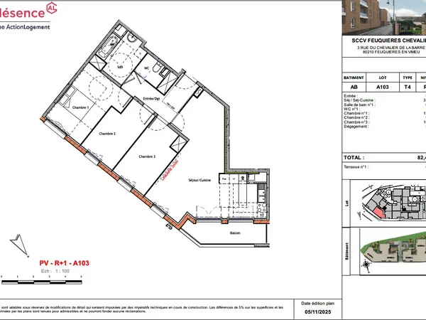 APPARTEMENT 3 CHAMBRES - RESIDENCE NEUVE 