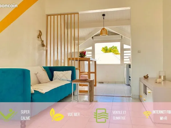 Appartement meublé et cosy avec vue sur mer 