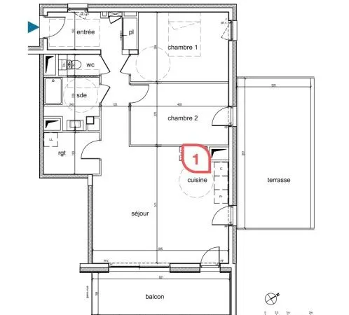 Appartement 3 pièces 