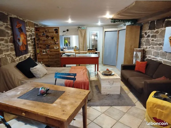 Studio 30 meublé avec jardin 