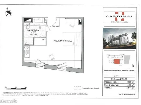 Appartement 1 pièce 28 m² 