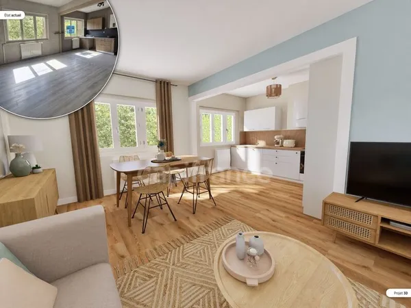 T2 bis de 63 m² - Charme de l'ancien à deux pas du centre-ville 