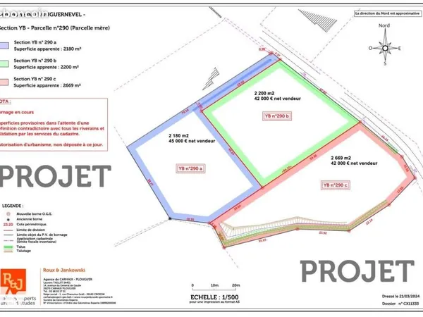 Terrain 2200 m² PLOUGUERNEVEL 