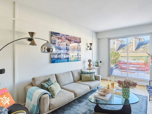 A vendre - appartement - 75116 - Pompe/Henri Martin - Terrasse de 25 m2 au dernier étage 