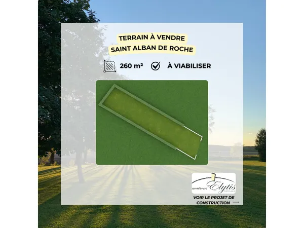 Terrain à vendre et à bâtir avec projet de construction à SAINT-ALBAN-DE-ROCHE 