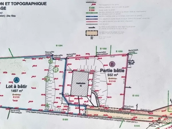 Terrain 1497 m² CHAPONNAY 